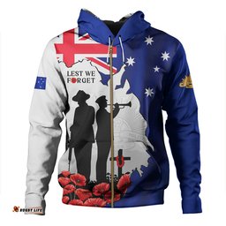 Amazing Aussie Australia On This Remembrance Day Lest We Forget In Flanders Fields Hoodie