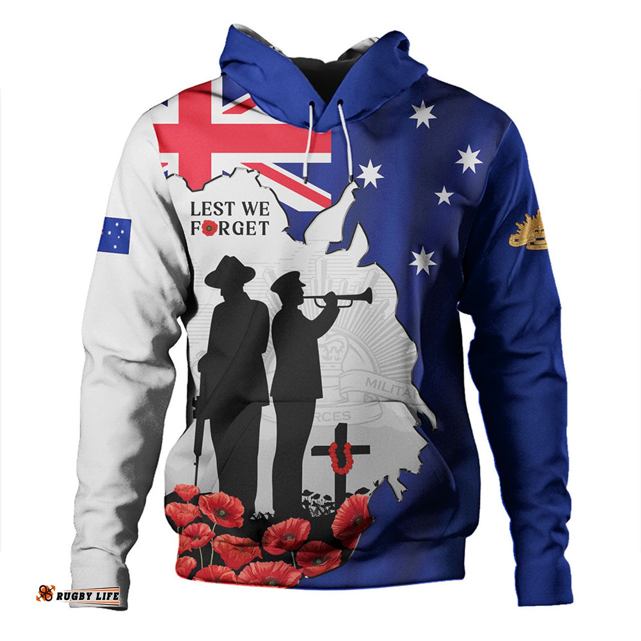 Amazing Aussie Australia On This Remembrance Day Lest We Forget In Flanders Fields Hoodie