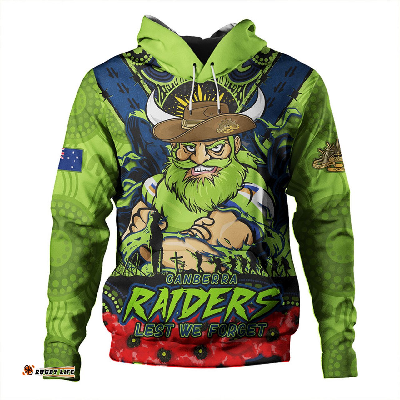 Amazing Aussie Canberra Raiders Ripped Legacy Of The Game The ANZAC Spirit Lives On Hoodie
