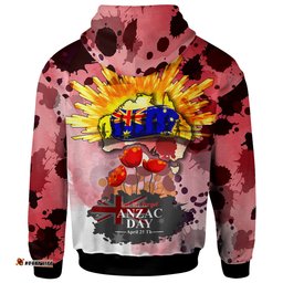 Amazing Aussie Australia Anzac Day Anzac Day"Lest We Forget" Color Drawing Patterns Hoodie