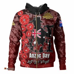 Amazing Aussie Australia Anzac Custom Lest We Forget Red Style Hoodie