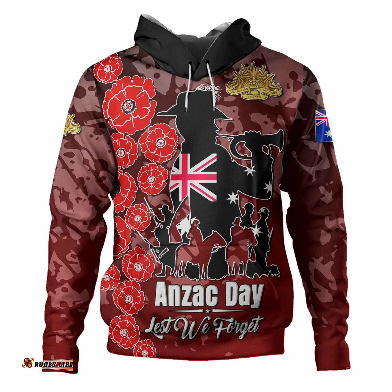 Amazing Aussie Australia Anzac Custom Lest We Forget Red Style Hoodie