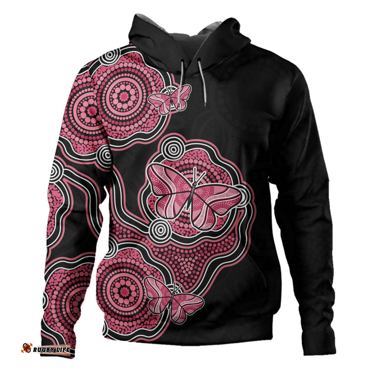 Amazing Aussie Australia Aboriginal Butterfly Dot Art Inspired Hoodie