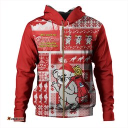 Amazing Aussie Australia Koala Wonderland Christmas Red Hoodie