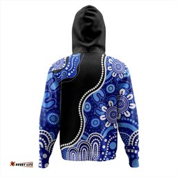 Amazing Aussie Australia Aboriginal Dot Painting Blue Hoodie