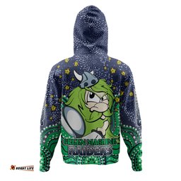 Amazing Aussie Canberra Raiders Custom Custom With Aboriginal Inspired Style Of Dot Painting Patterns Hoodie