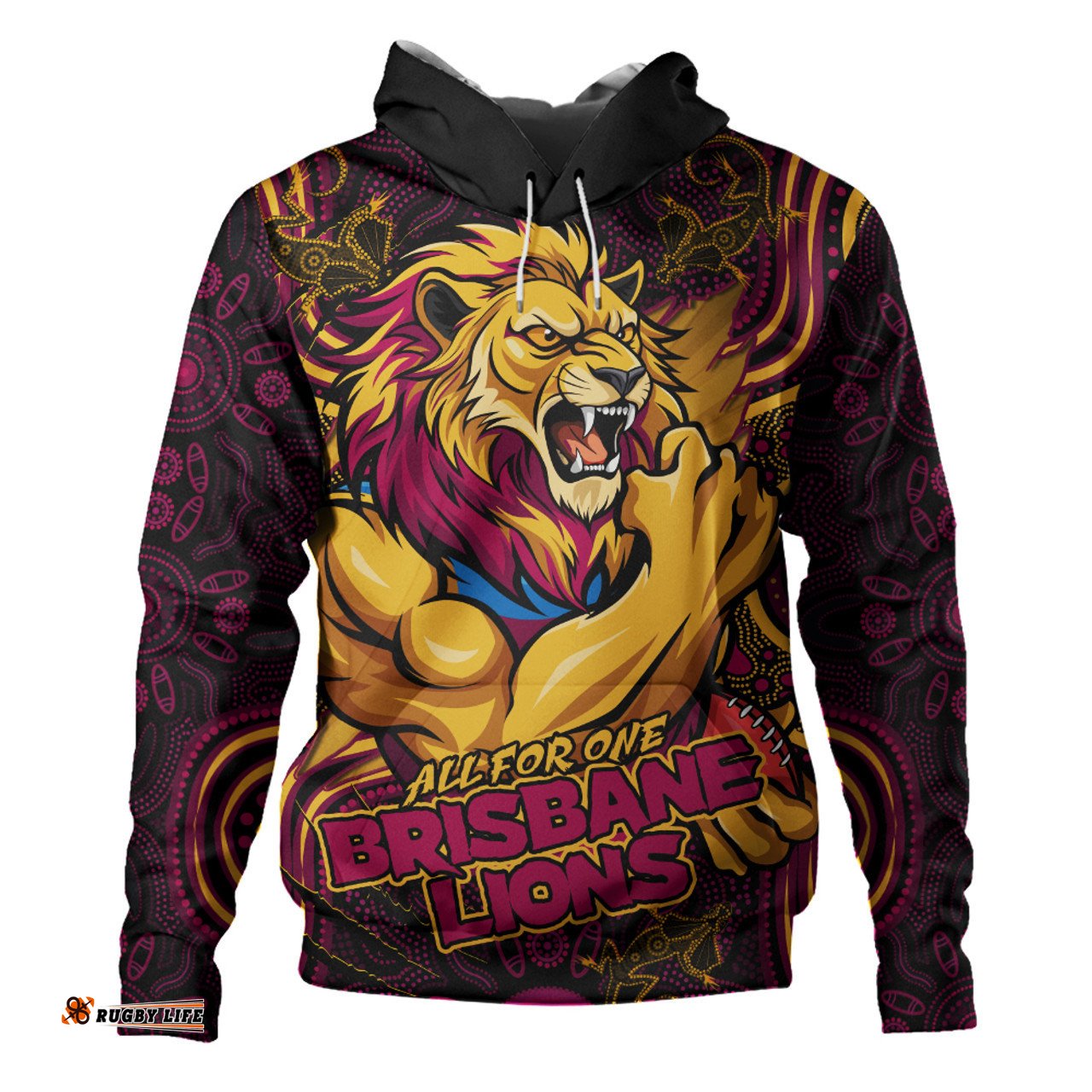 Amazing Aussie Brisbane Lions Spirit Warriors Of The Game Hoodie