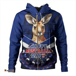 Amazing Aussie Australia Kangaroo Pride Australia Day Blue Hoodie
