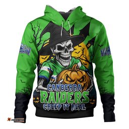 Amazing Aussie Canberra Raiders Dark Moon Rugby Halloween Battle Edition Hoodie