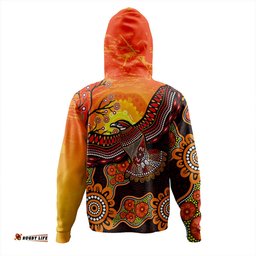 Amazing Aussie Australia Eagle Aboriginal Dot Painting Traditional Hoodie