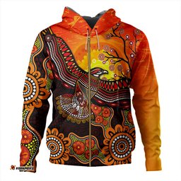 Amazing Aussie Australia Eagle Aboriginal Dot Painting Traditional Hoodie