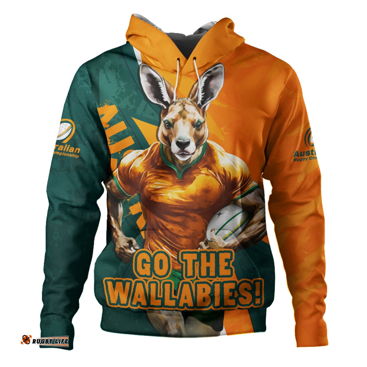 Amazing Aussie Aussie Wallabies Australian Roar The Rugby Championship Battle Orange Hoodie