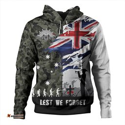 Amazing Aussie Australia Remembrance Day Lest We Forget Australian Military Tribute Green Hoodie