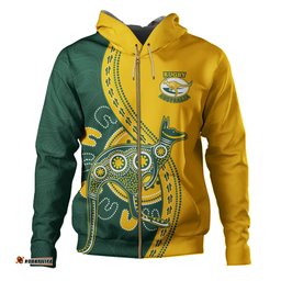Amazing Aussie Australia Wallabies Custom Go Wallabies Aboriginal Inspired Jersey Yellow Hoodie