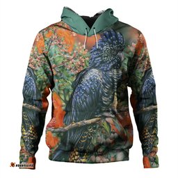 Amazing Aussie Australia Black Cockatoo Black Cockatoo and Flowering Gum Hoodie