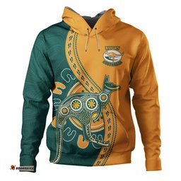 Amazing Aussie Australia Wallabies Custom Go Wallabies Aboriginal Inspired Jersey Orange Hoodie