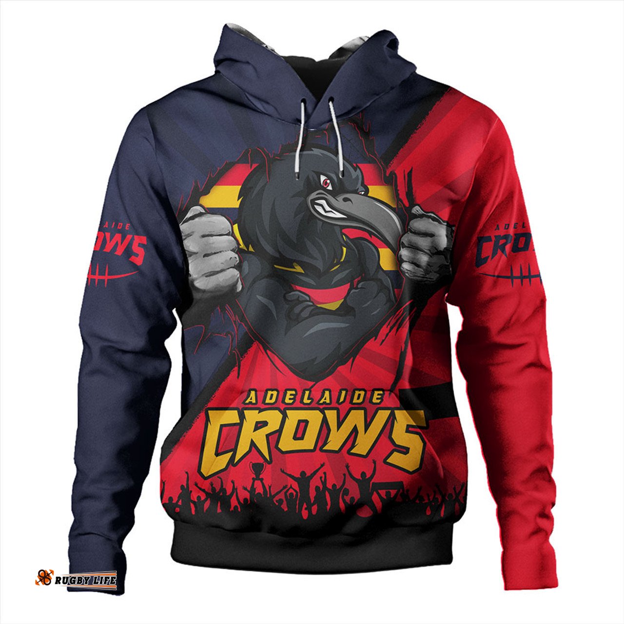 Amazing Aussie Adelaide Crows Breaking Through Fan Design Hoodie