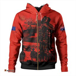 Amazing Aussie Australia Red Legacy Honoring ANZAC Heroes Hoodie