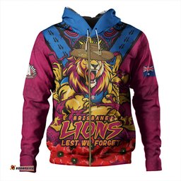 Amazing Aussie Brisbane Lions Ripped Legacy Of The Game The ANZAC Spirit Lives On Hoodie