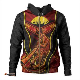 Amazing Aussie Australia Aboriginal Kangaroo Spirit Dreaming Hoodie
