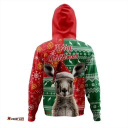 Amazing Aussie Australia Aboriginal Dot With Kangaroo Santa Hat Designs Hoodie