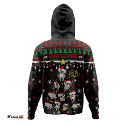 Amazing Aussie Australia Merry Christmas Tis The Season Koala Edition Hoodie