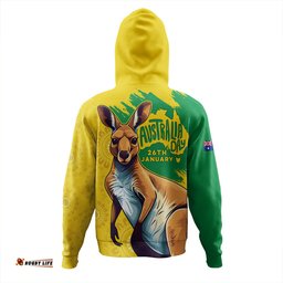 Amazing Aussie Australia Australia Day Kangaroo Art With Aboriginal Pattern Inspired Hoodie