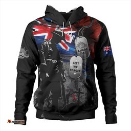 Amazing Aussie Australia Tribute To The Brave Anzac Day Hoodie