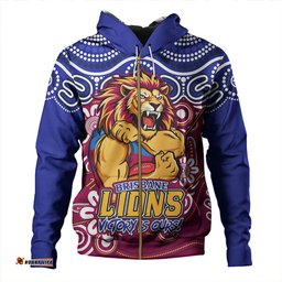 Amazing Aussie Brisbane Lions Aboriginal Inspired Tough Fan Football For Life Hoodie