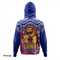 Amazing Aussie Brisbane Lions Aboriginal Inspired Tough Fan Football For Life Hoodie