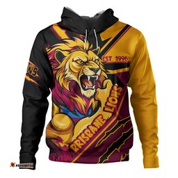 Amazing Aussie Brisbane Lions Battlefield Glory Gear Hoodie