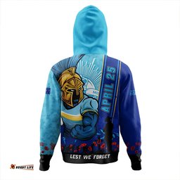 Amazing Aussie Gold Coast Titans Anzac Day Lest We Forget Strong Fighting Spirit Hoodie