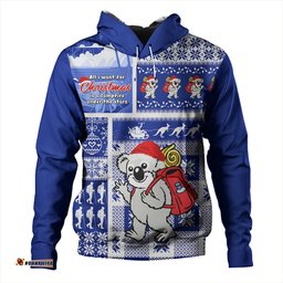Amazing Aussie Australia Koala Wonderland Christmas Blue Hoodie