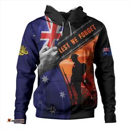Amazing Aussie Australia Remembrance Day Australian Fallen Heroes Orange Hoodie