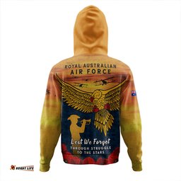 Amazing Aussie Australia Anzac Day Lest We Forget Royal Australian Air Force Hoodie