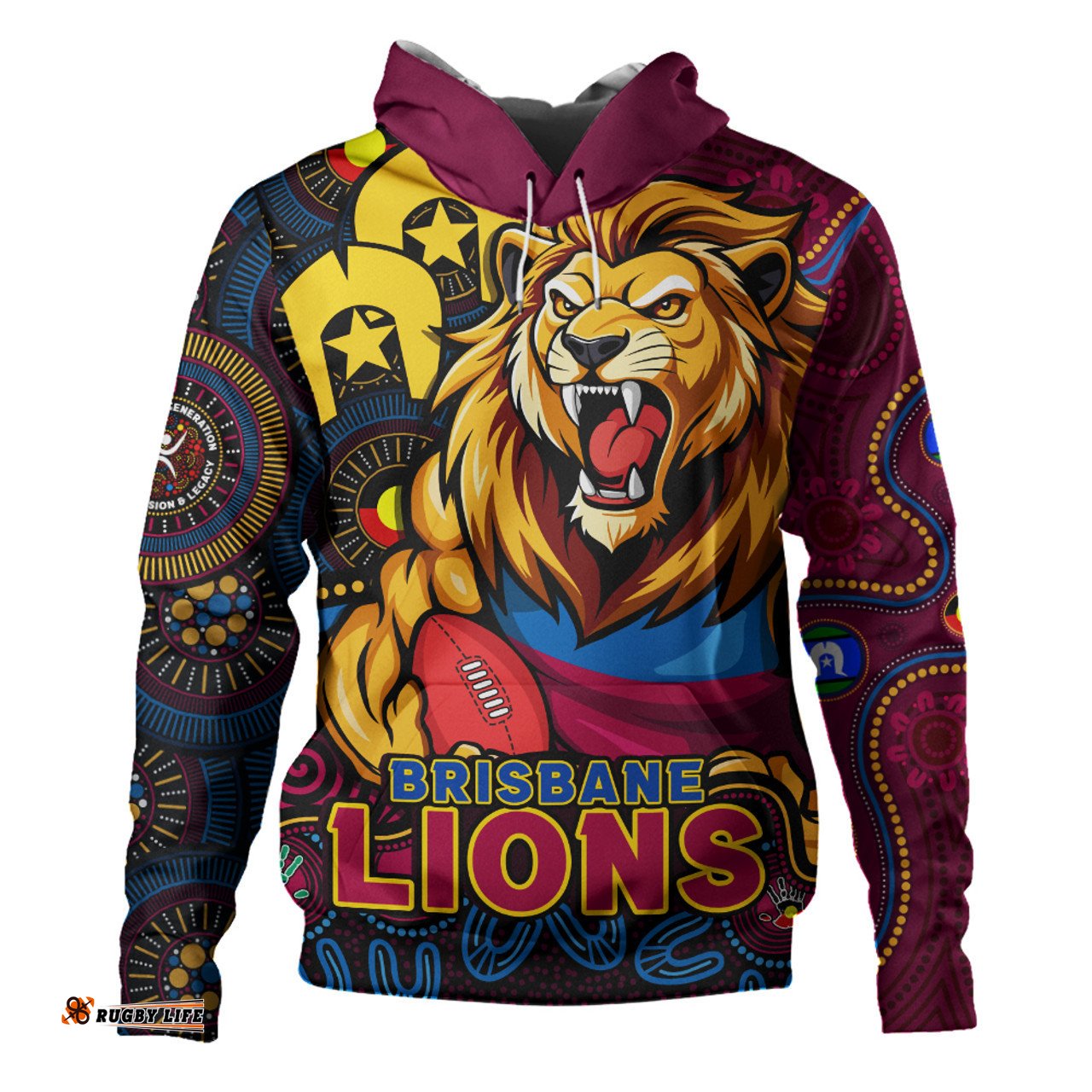 Amazing Aussie Brisbane Lions NAIDOC Spirit Of Country Hoodie