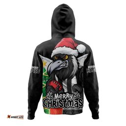 Amazing Aussie Collingwood Santa Scoring Touchdown On Christmas Game Day Hoodie