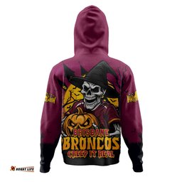 Amazing Aussie Brisbane Broncos Dark Moon Rugby Halloween Battle Edition Hoodie