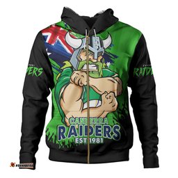 Amazing Aussie Canberra Raiders Heart Of A Fighter Tough And Fearless Hoodie