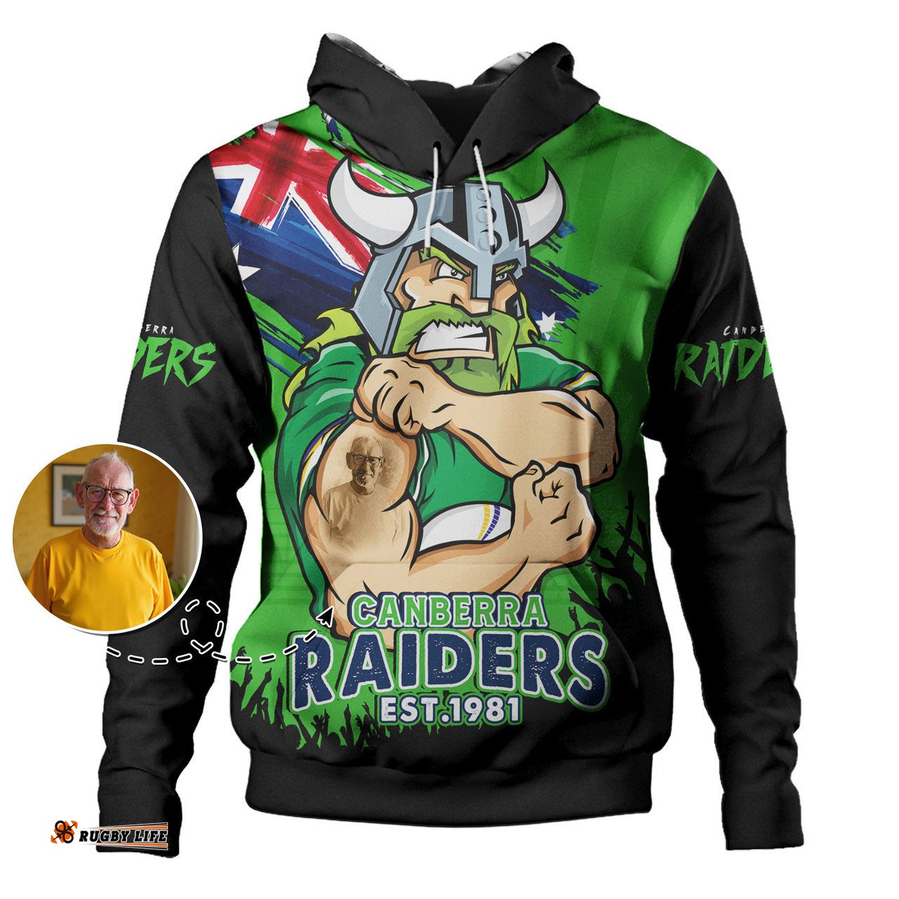 Amazing Aussie Canberra Raiders Heart Of A Fighter Tough And Fearless Hoodie