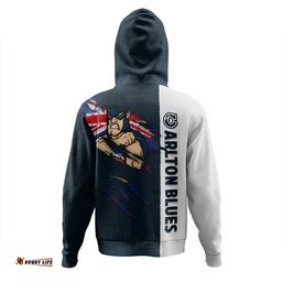 Amazing Aussie Carlton Burning Passion Of Power Scratch Style Hoodie