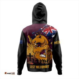 Amazing Aussie Brisbane Broncos Fearless ANZAC Defender Hoodie