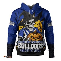 Amazing Aussie Canterbury Bankstown Bulldogs Dark Moon Rugby Halloween Battle Edition Hoodie