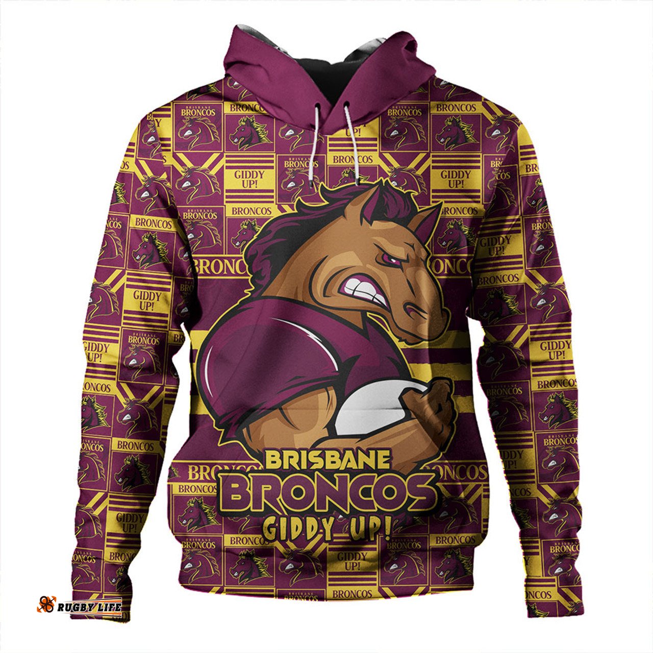 Amazing Aussie Brisbane Broncos Champion s Pride Comic Style Hoodie