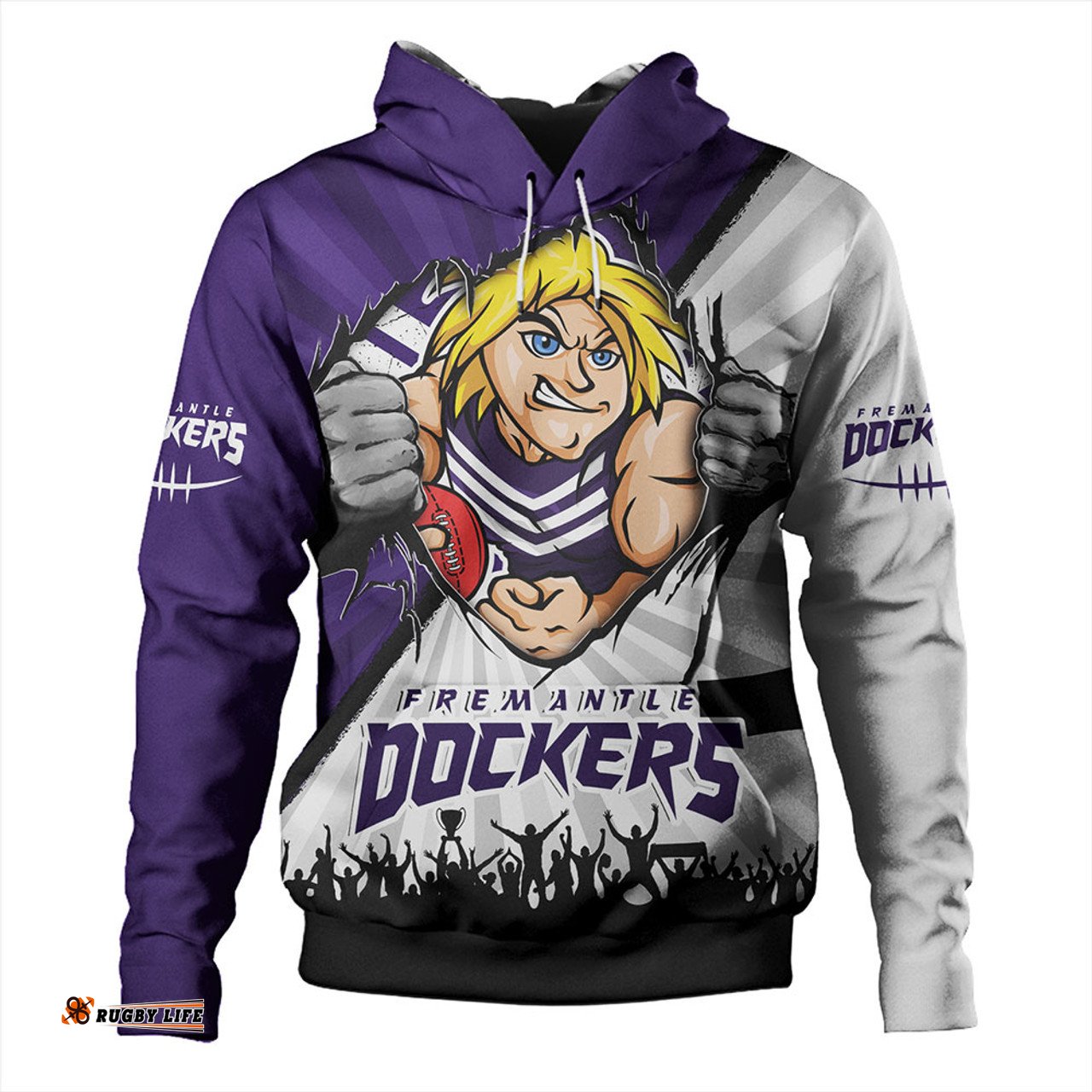 Amazing Aussie Fremantle Breaking Through Fan Design Hoodie
