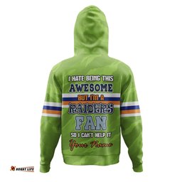 Amazing Aussie Canberra Raiders Custom I Hate Being This Awesome But Canberra Raiders 1982 Hoodie
