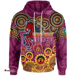 Amazing Aussie Brisbane Broncos Custom Naidoc Week Brisbane Broncos Hoodie