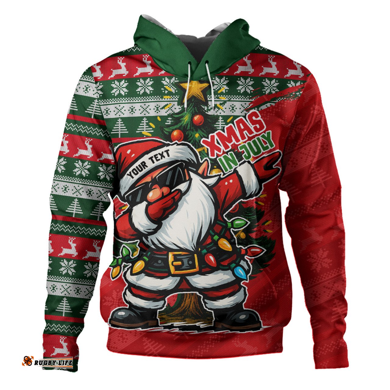 Amazing Aussie Australia Santa Dabs Down Under Xmas In July Edition Hoodie
