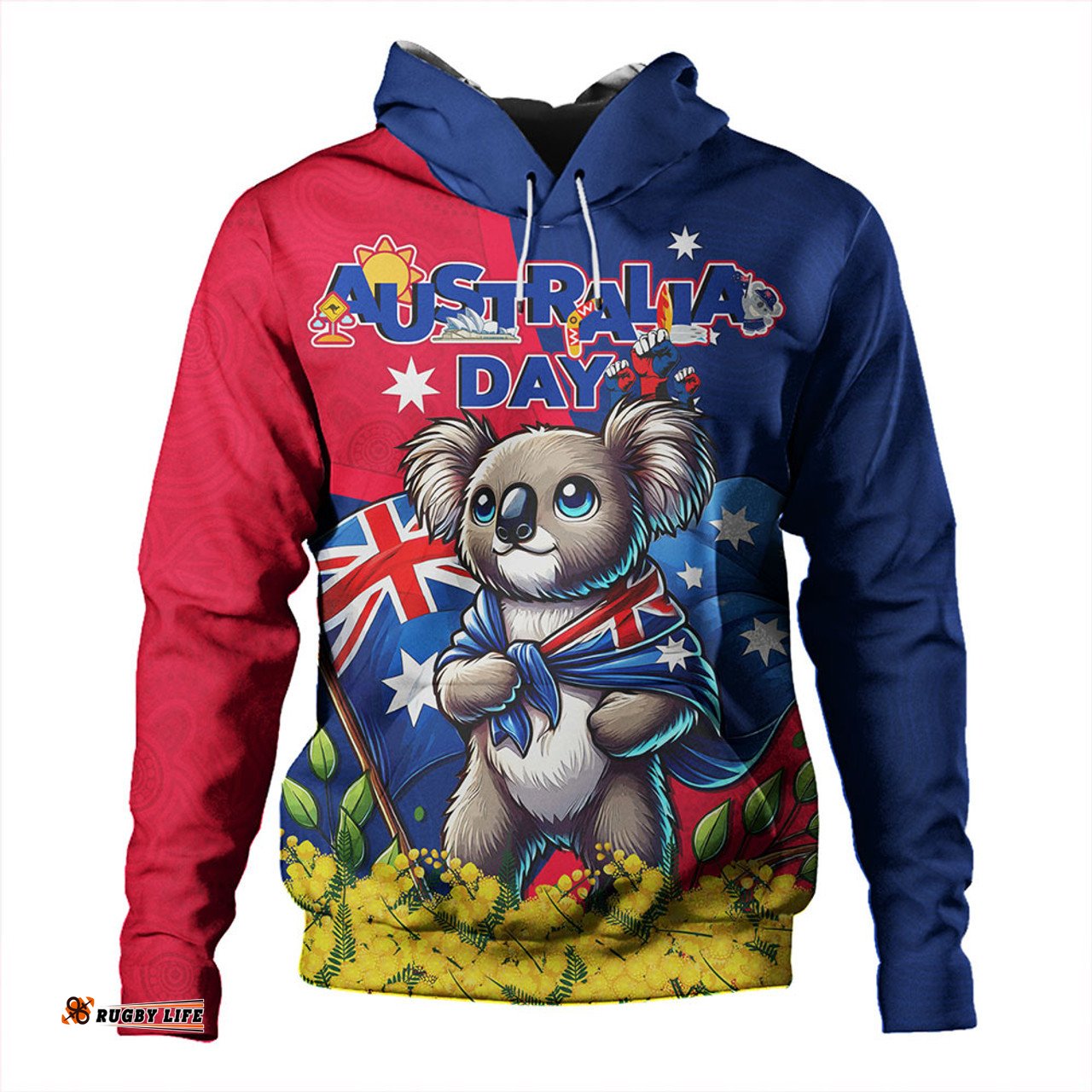 Amazing Aussie Australia Golden Wattle And Koala Australia Day Celebration Hoodie