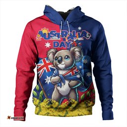 Amazing Aussie Australia Golden Wattle And Koala Australia Day Celebration Hoodie
